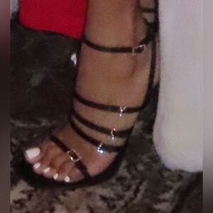 Yves Saint Laurent Nero Crepe Satin Shoes